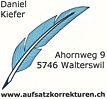 Korrektur-Werkstatt - Ahornweg 9 - 5746 Walterswil - Tel. 062 797 39 23 - dkiefer@dplanet.ch