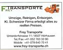 Frey-Transporte - Unterdorfstrasse 11 - 8507 Hörhausen - Tel. 052 7633390 - frey.marcel@bluewin.ch