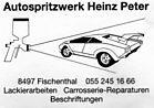 Autospritzwerk Heinz Peter GmbH - Tösstalstrasse 189 - 8497 Fischenthal - Tel. 0552451666 - lackpeter@bluewin.ch