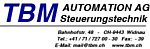 TBM Automation AG - Bahnhofstrasse 48 - 9443 Widnau - Tel. +41 (0)71 727 00 30 - mail@tbm.ch