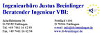 Ingenieurbüro Justus Breinlinger Beratender Ingenieur VBI - Scheffelstraße 36 - 7853 Tuttlingen - Tel. +49 7461/164293 - info@ib-breinlinger.de