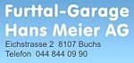 Furttal-Garage Hans Meier AG - Eichstrasse 2 - 8107 Buchs - Tel. 044 844 09 90 - info@furttal-garage.ch