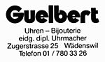 Guelbert Uhren-Bijouterie - Zugerstrasse 25 - 8820 Wädenswil - Tel. 044 780 33 26 - info@guelbert.ch