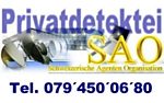 Detektei Wunderli SAO (Schweizerische Agenten Organisation) - Bahnhofstrasse 15 - 8304 Wallisellen - Tel. 076 583 48 08 - info@sao-nat.ch