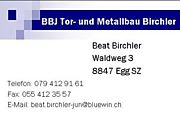 BBJ Tor- und Metallbau Birchler