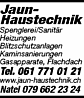 Jaun-Haustechnik - Biresweg 12 - 4253 Liesberg - Tel. 076 573 01 21 - info@jaun-haustechnik.ch